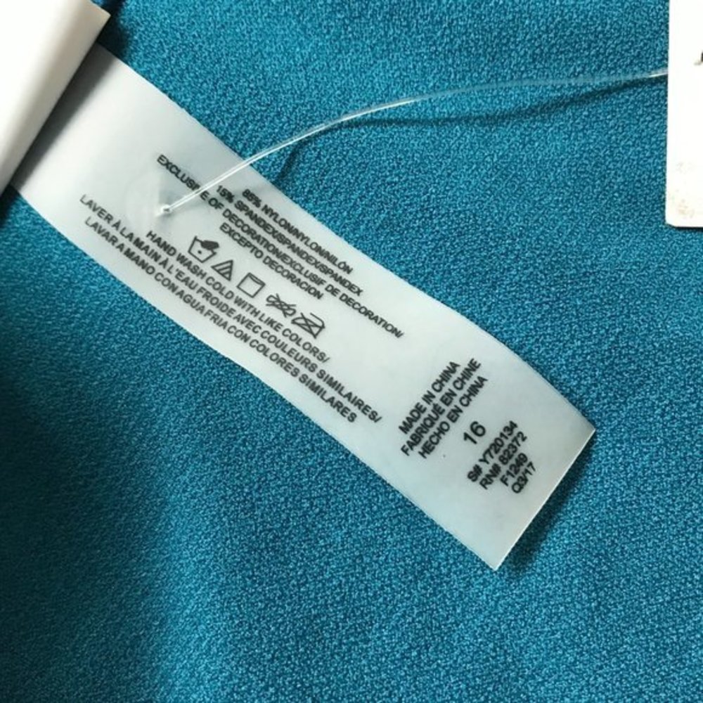 Leilani Women's‎ Teal Cayman Islands Shirred Side Basic Swimsuit Bottoms 16 NEW - Picture 6 of 6